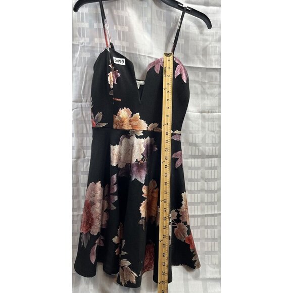 Charlotte Russe Women/junior Dress Size M Black Floral Print - Picture 5 of 15
